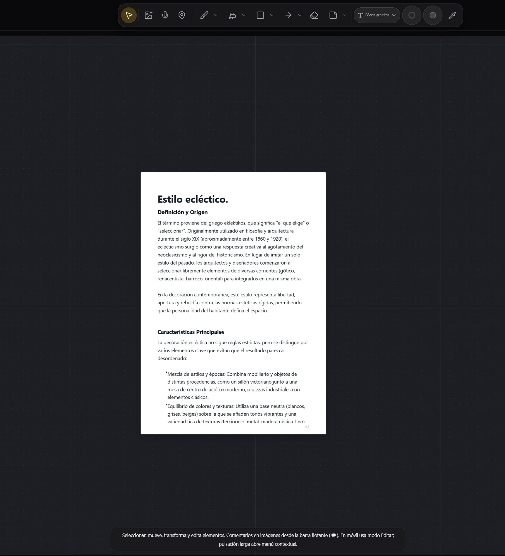 Documento A4 en el tablero — paso 4