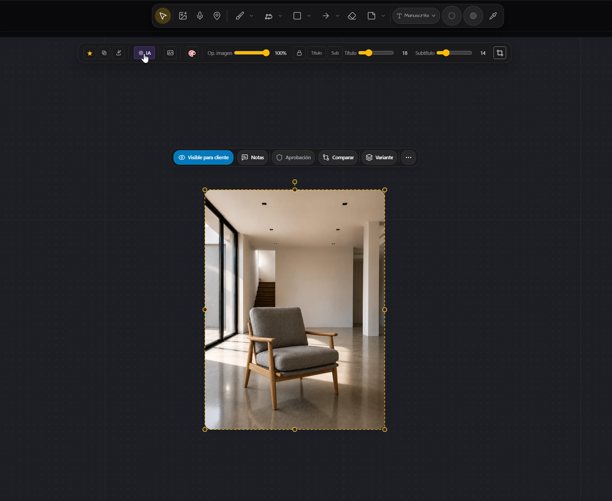 Redecorar escena — paso 1