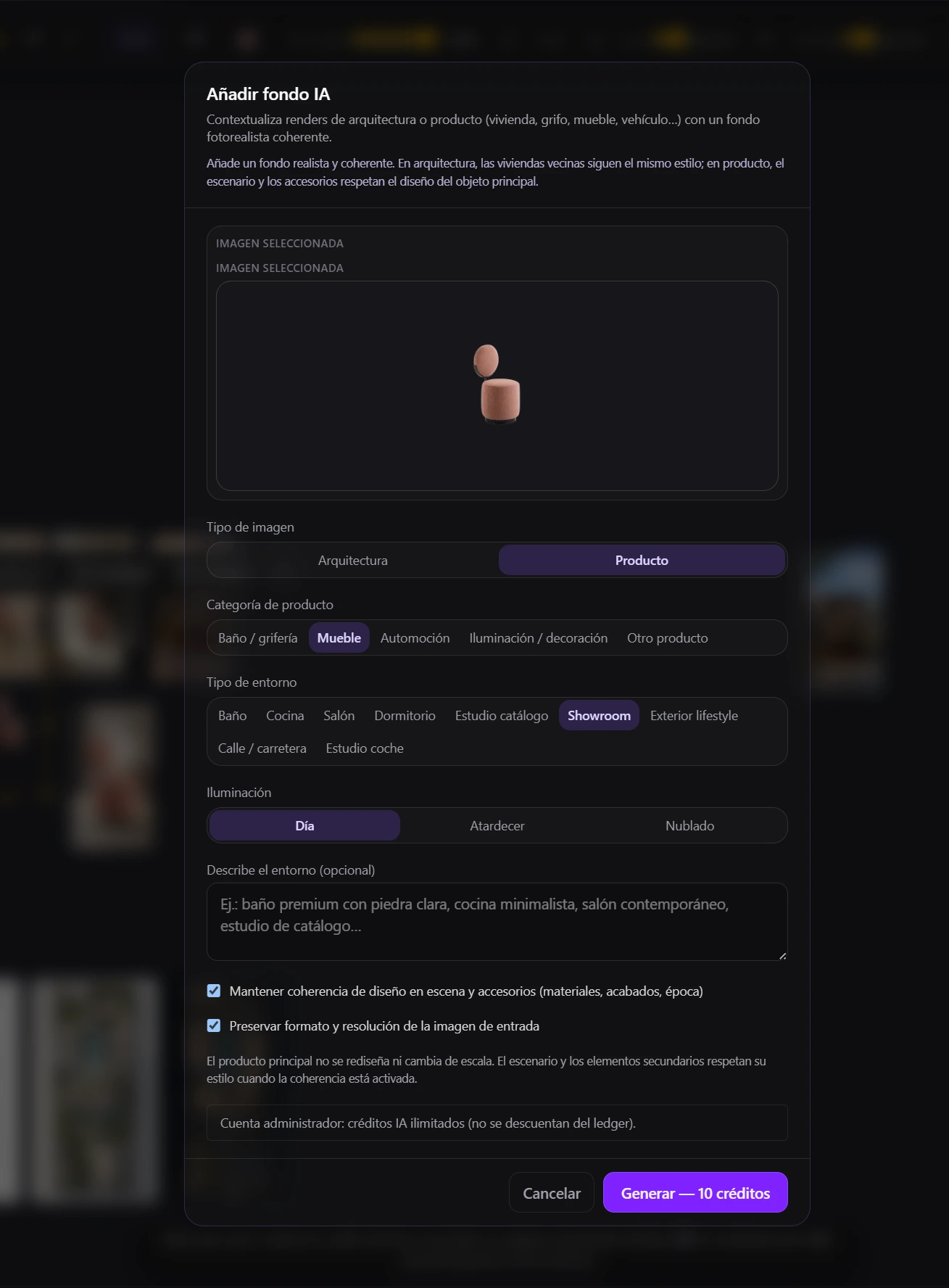Añadir fondo IA — paso 3