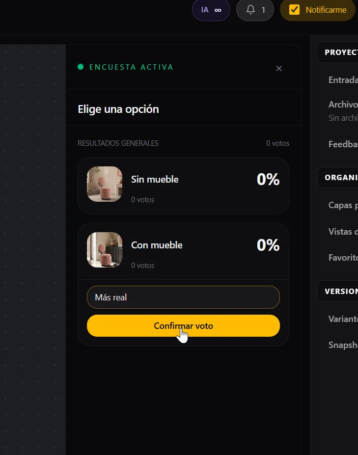 Encuestas en el tablero — paso 4